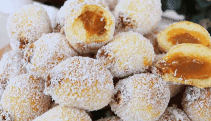 Pão Lua de Mel Recheado com Doce de Leite